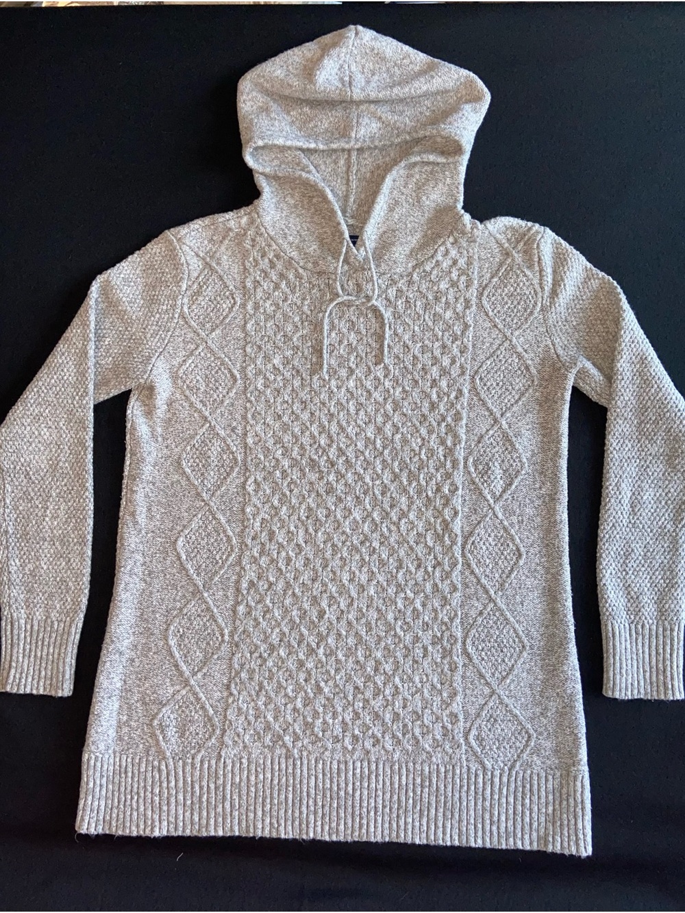 Abercrombie & Fitch Light Beige Cable Hoodie Sweater